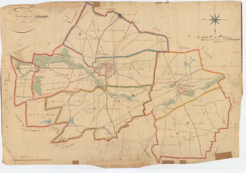 Ennezat - 53 FI 406      Tableau d'assemblage du plan cadastral parcellaire de la commune d'Ennezat