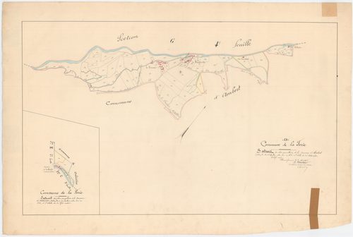 La Forie - 55 FI 444      Extrait du plan parcellaire de la commune d'Ambert, section C, 2ème et 3ème feuilles