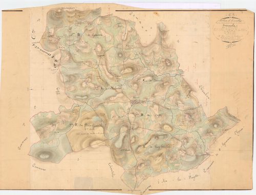 Fournols - 55 FI 448      Tableau d'assemblage du plan cadastral parcellaire de la commune de Fournols