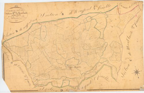 Gelles - 51 FI 484      Section C de Mont-la-Côte, 1ère feuille