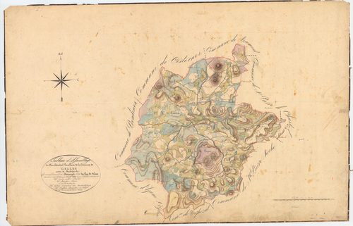 Gelles - 51 FI 476      Tableau d'assemblage du plan cadastral parcellaire de la commune de Gelles