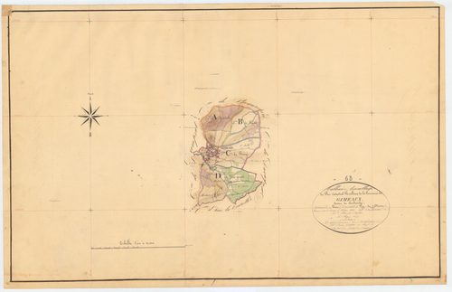 Gimeaux - 53 FI 472      Tableau d'assemblage du plan cadastral parcellaire de la commune de Gimeaux