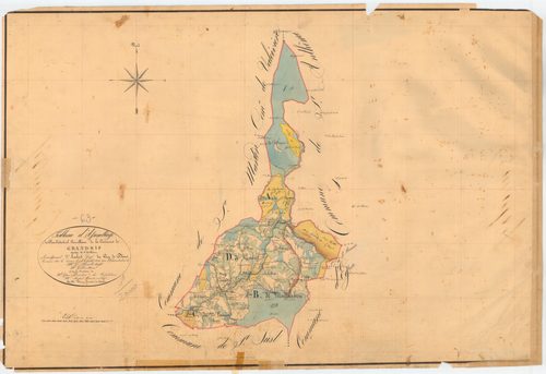 Grandrif - 55 FI 464      Tableau d'assemblage du plan cadastral parcellaire de la commune de Grandrif