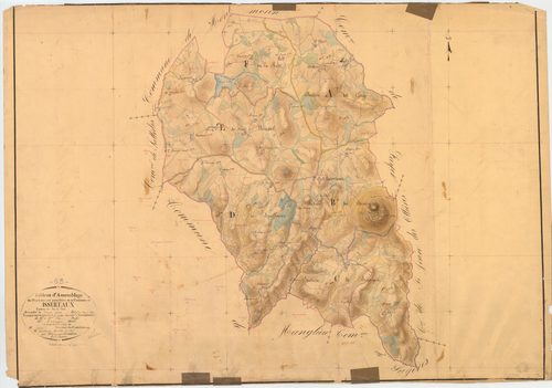 Isserteaux - 51 FI 547      Tableau d'assemblage du plan cadastral parcellaire de la commune d'Isserteaux