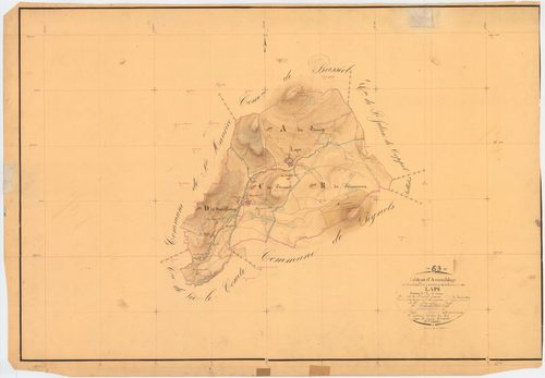 Laps - 51 FI 559      Tableau d'assemblage du plan cadastral parcellaire de la commune de Laps