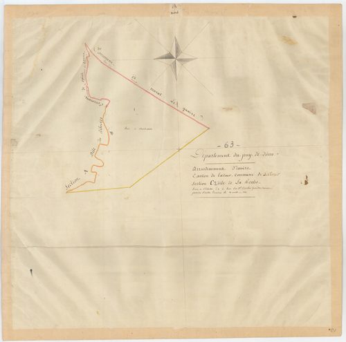 La Tour-d'Auvergne - 54 Fi 510      Section C de la Roche, 1ère feuille