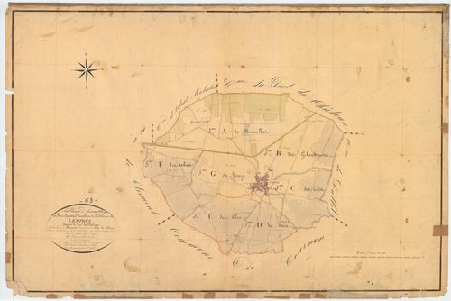 Lempdes - 51 FI 586      Tableau d'assemblage du plan cadastral parcellaire de la commune de Lempdes
