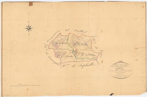 Lempty - 55 FI 527      Tableau d'assemblage du plan cadastral parcellaire de la commune de Lempty