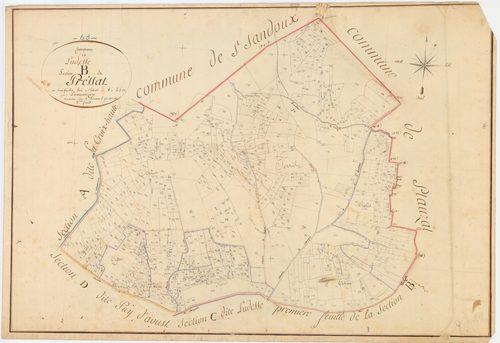 Ludesse - 54 Fi 531      Section B du Pressat, 2ème feuille