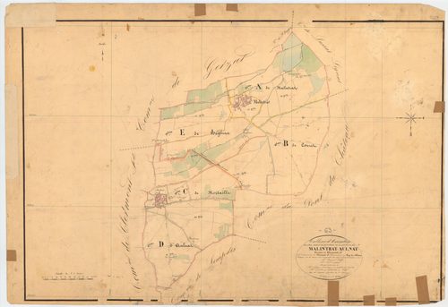 Malintrat - 51 FI 601      Tableau d'assemblage du plan cadastral parcellaire de la commune de Malintrat