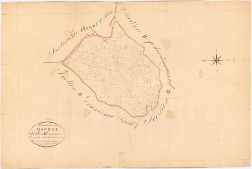 Manzat - 53 FI 572      Section B de la Cheire, 3ème feuille