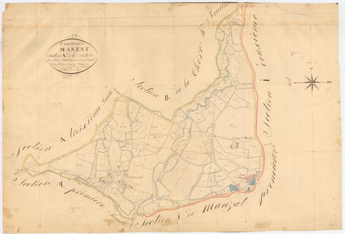 Manzat - 53 FI 568      Section A de la Sauterie, 2ème feuille