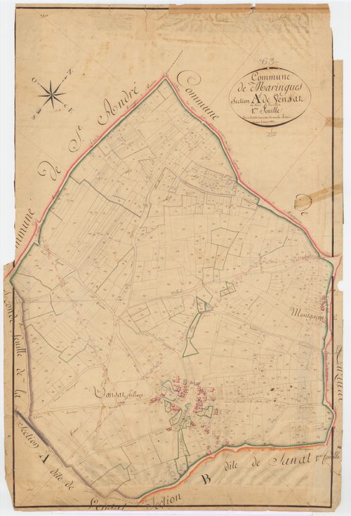 Maringues - 55 FI 599      Section A de Vensat, 1ère feuille