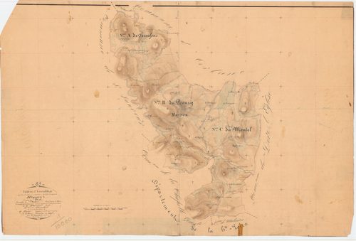 Mayres - 55 FI 634      Tableau d'assemblage du plan cadastral parcellaire de la commune de Mayres