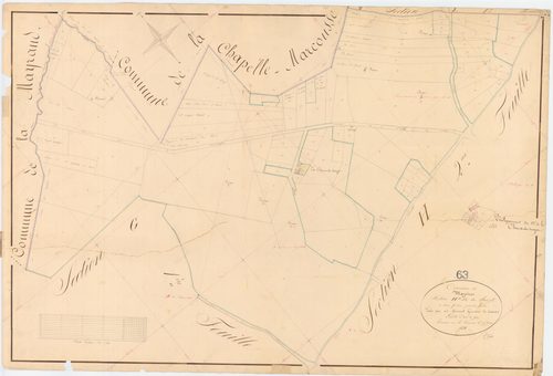 Mazoires - 54 Fi 567      Section H de Sauzet, 1ère feuille