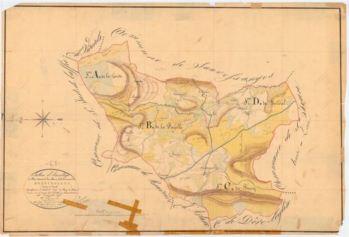 Medeyrolles - 55 FI 641      Tableau d'assemblage du plan cadastral parcellaire de la commune de Médeyrolles