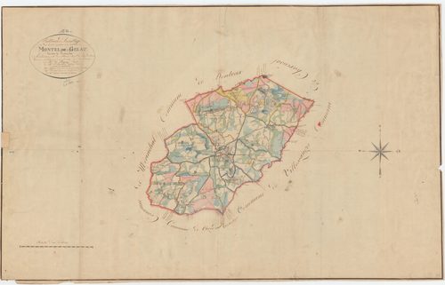 Montel-de-Gelat - 53 FI 682      Tableau d'assemblage du plan cadastral parcellaire de la commune de Montel-de-Gelat