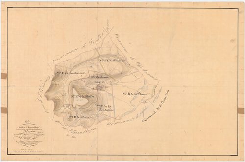 Moriat - 54 Fi 596      Tableau d'assemblage du plan cadastral parcellaire de la commune de Moriat