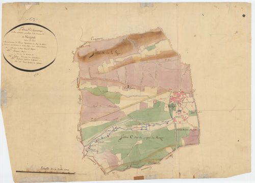 Mozac - 53 FI 727      Tableau d'assemblage du plan cadastral parcellaire de la commune de Mozac