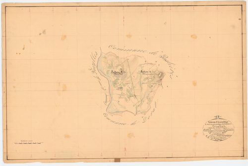 Noalhat - 55 FI 673      Tableau d'assemblage du plan cadastral parcellaire de la commune de Noalhat