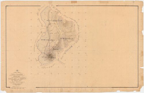 Nonette - 54 Fi 623      Tableau d'assemblage du plan cadastral parcellaire de la commune de Nonette