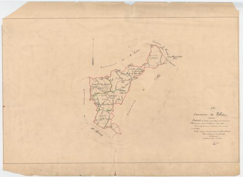 Palladuc - 55 FI 722      - Extrait du tableau d'assemblage du plan cadastral parcellaire de la commune de Saint-Rémy-sur-Durolle