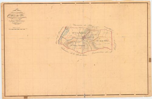 Pérignat-sur-Allier - 51 FI 881      Tableau d'assemblage du plan cadastral parcellaire de la commune de Pérignat-sur-Allier