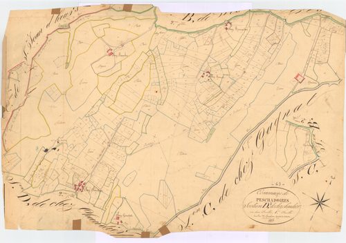 Peschadoires - 55 FI 754      Section D de chez Chaudier, 1ère feuille