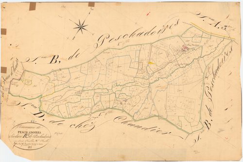 Peschadoires - 55 FI 750      Section B de Peschadoires, 2ème feuille