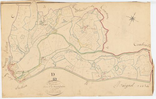Pontaumur - 53 FI 760      Section C de Montglandier, 1ère feuille