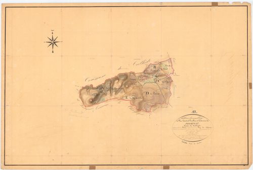 Prompsat - 53 FI 777      Tableau d'assemblage du plan cadastral parcellaire de la commune de Prompsat