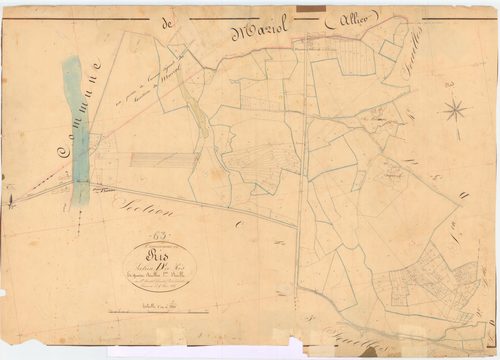 Ris - 55 FI 795      Section D de Ris, 1ère feuille