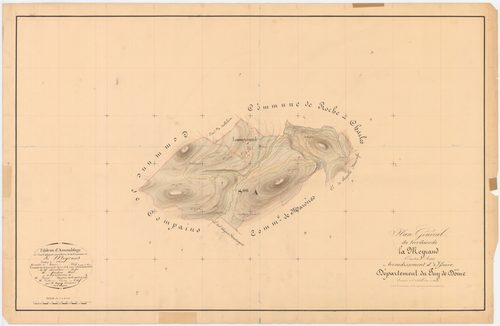 Roche-Charles-la-Mayrand - 54 Fi 544      Tableau d'assemblage du plan cadastral parcellaire de la commune de La Meyrand