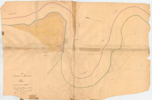 La Roche-Noire - 51 FI 1026      Sections A et B, plan n° 1 du nouveau lit de l'Allier