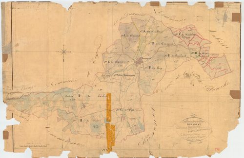 Romagnat - 51 FI 1030      Tableau d'assemblage du plan cadastral parcellaire de la commune de Romagnat