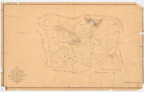 Saint-André-le-Coq - 53 FI 875      Tableau d'assemblage du plan cadastral parcellaire de la commune de Saint-André-le-Coq
