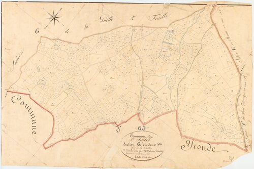 Saint-Babel - 54 Fi 741      Section G de la Guelle, 1ère feuille