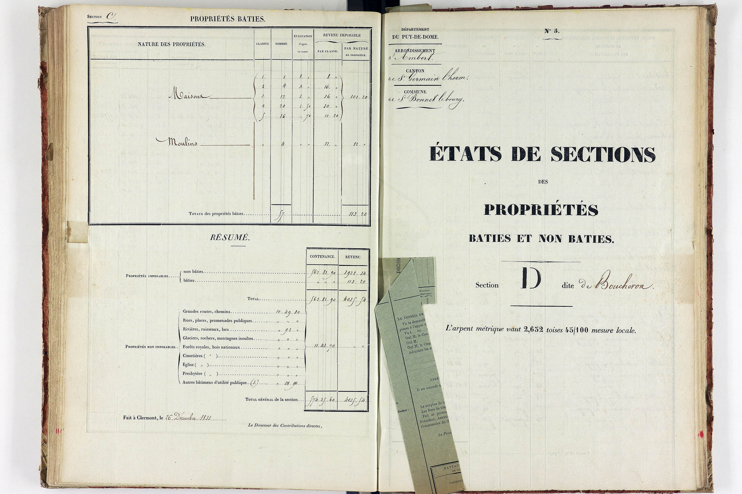 Saint-Bonnet-le-Bourg - P 12521/4      Section D