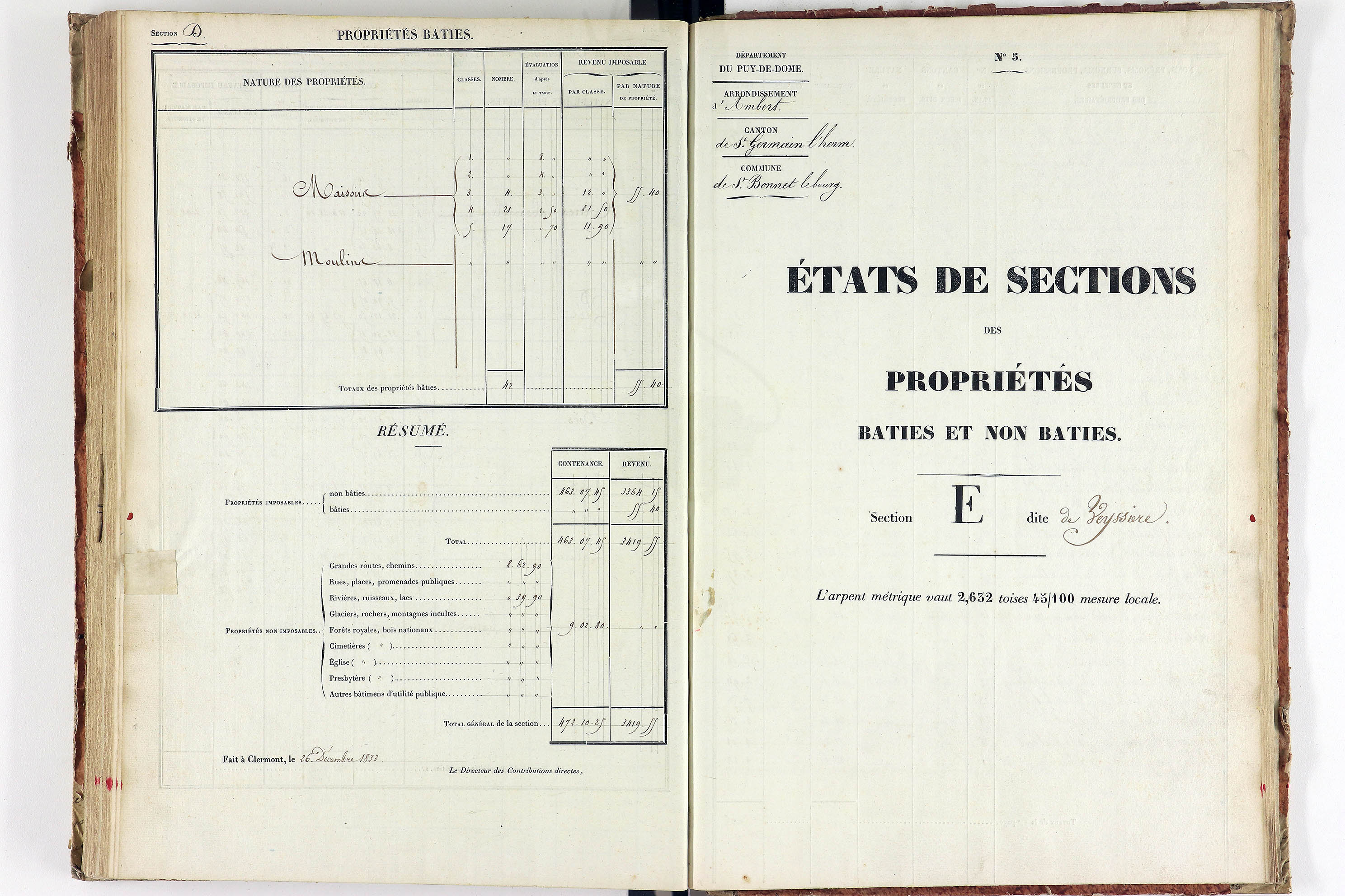 Saint-Bonnet-le-Bourg - P 12521/5      Section E