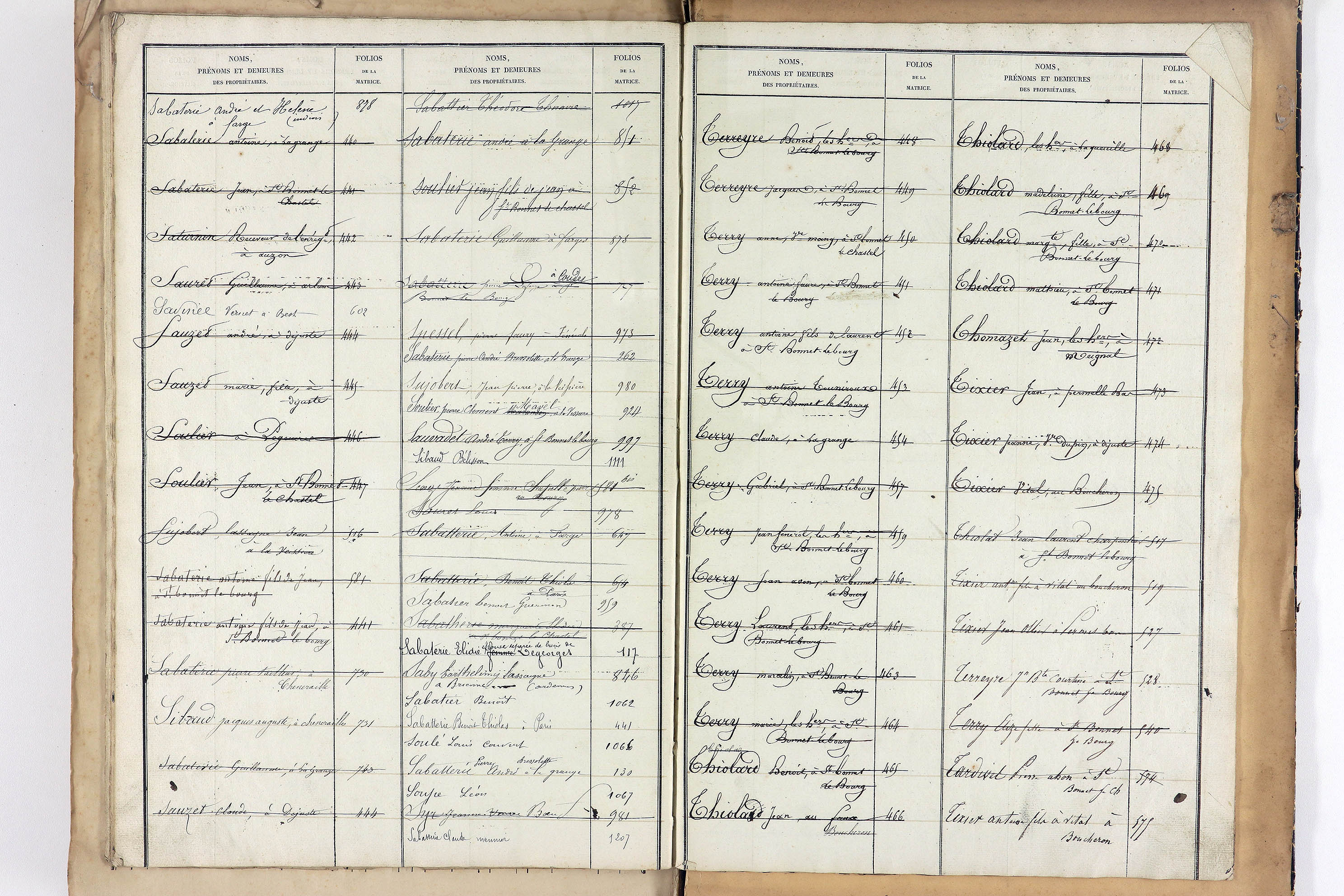 Saint-Bonnet-le-Bourg - P 12851      Folios 1044 à 1223