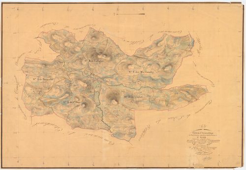 Saint-Dier-d'Auvergne - 51 FI 1089      Tableau d'assemblage du plan cadastral parcellaire de la commune de Saint-Dier-d'Auvergne