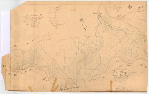 Saint-Éloy-la-Glacière - 55 FI 916      Section A du Bourg, 1ère feuille
