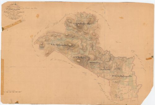 Saint-Ferréol-des-Côtes - 55 FI 921      Tableau d'assemblage du plan cadastral parcellaire de la commune de Saint-Ferréol-des-Côtes