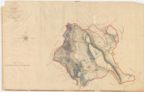 Saint-Floret - 54 Fi 787      Tableau d'assemblage du plan cadastral parcellaire de la commune de Saint-Floret