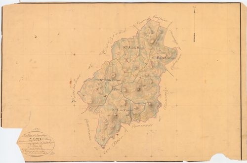 Saint-Flour - 51 FI 1103      Tableau d'assemblage du plan cadastral parcellaire de la commune de Saint-Flour-l'Etang