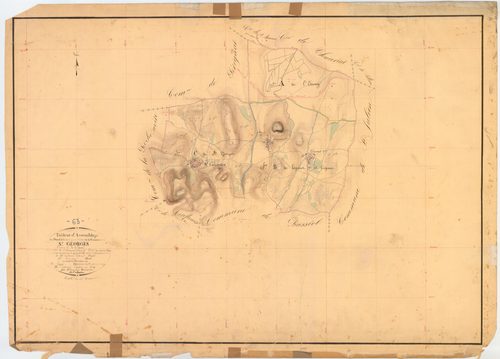 Saint-Georges-sur-Allier - 51 FI 1132      Tableau d'assemblage du plan cadastral parcellaire de la commune de Saint-Georges-sur-Allier