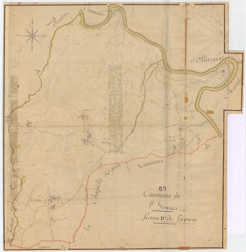 Saint-Gervais-sous-Meymont - 55 FI 953      Section D de la Groine