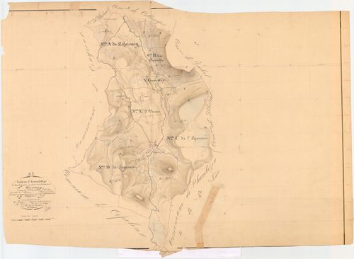 Saint-Gervazy - 54 Fi 836      Tableau d'assemblage du plan cadastral parcellaire de la commune de Saint-Gervazy