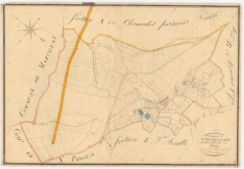 Saint-Hilaire-la-Croix - 53 FI 1042      Section E du Bourg, 1ère feuille