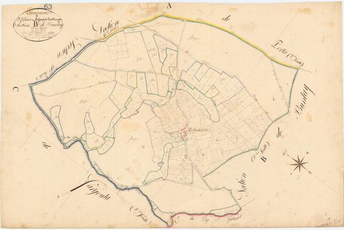 Saint-Hilaire-les-Monges - 53 FI 1047      Section B de Bunlay, 1ère feuille